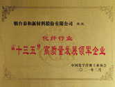 2021年，被评为化纤行业“十三五”高质量发展领军企业、技术创新示范企业